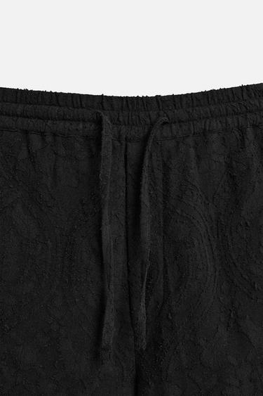 BERMUDA RELAXED FIT JACQUARD - Noir de Zara - Image 8