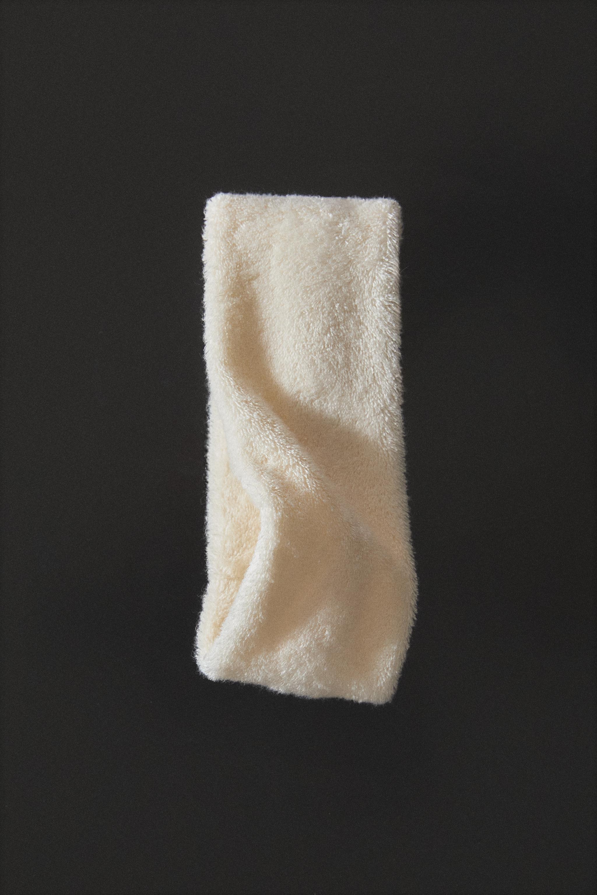 ABSORBENT COTTON HEADBAND — Ivory