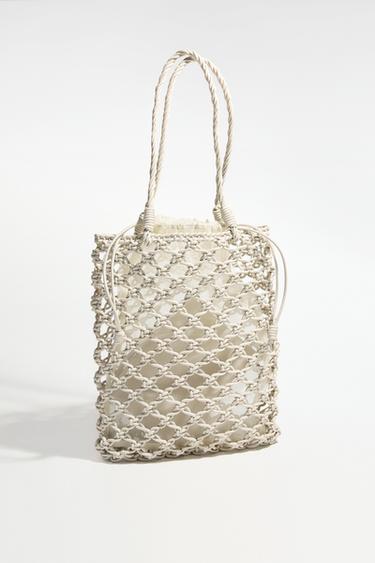 BRAIDED SHOPPER - Ecru by Zara