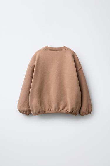 EMBROIDERED ROOSTER SWEATSHIRT - Light brown by Zara - Image 1