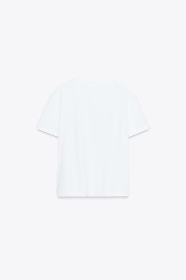 T-SHIRT WITH BOWS - White by Zara - Image 4