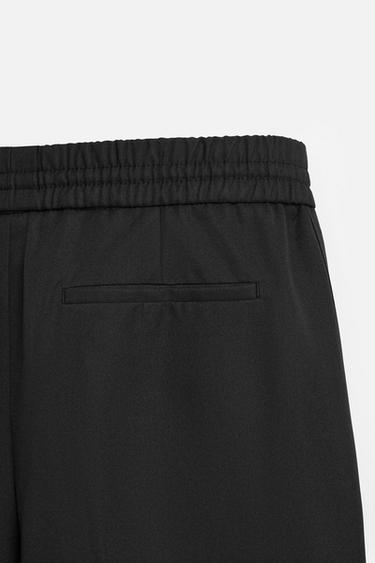 RELAXED FIT TROUSERS WITH STRIPE - Black by Zara - Image 9