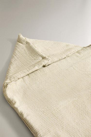 STRIPED MUSLIN CARRYCOT BABY WRAP - Green by Zara - Image 1