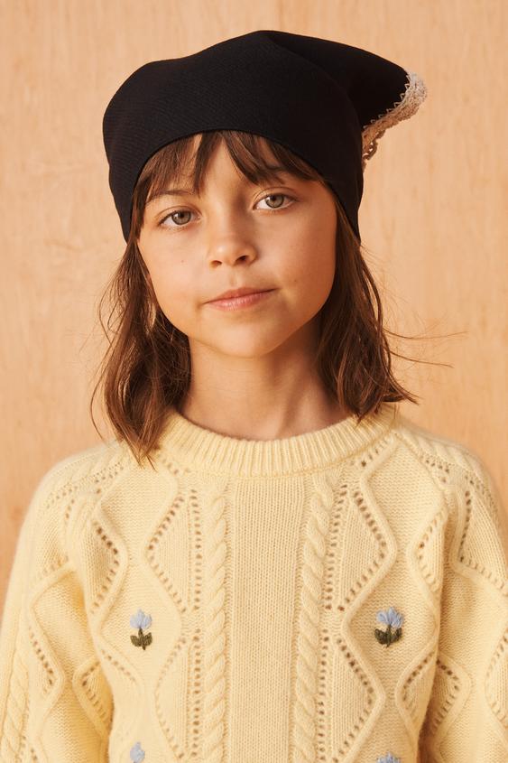 PAÑOLETA CROCHET CON LANA LIMITED EDITION - Marino oscuro de Zara - Imagen 0