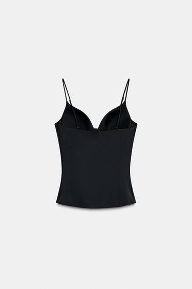 TOP EN MÉLANGE DE POLYAMIDE - Noir de Zara - Image 5