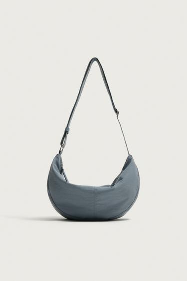 S NYLON SHOULDER BAG - Blue by Zara