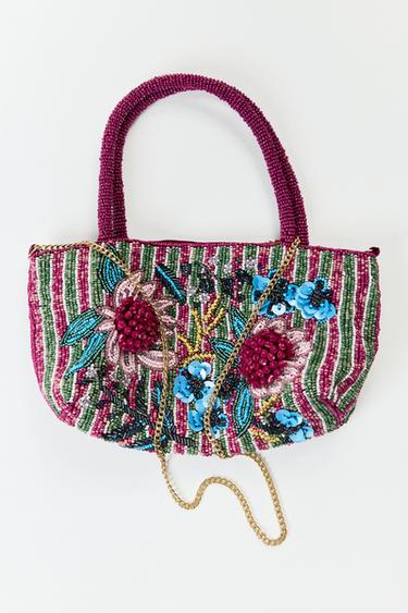 BOLSO MINI ABALORIOS - Rosa de Zara