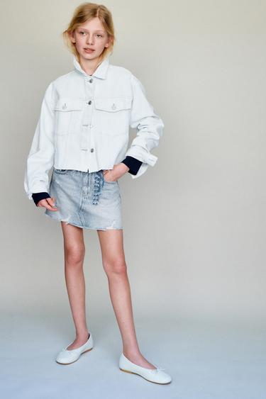 JUPE EN JEAN - Bleu clair de Zara