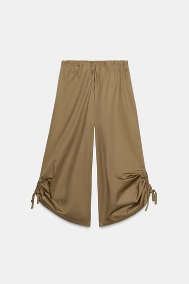 CULOTTES WITH ADJUSTABLE HEM - mid khaki by Zara - Image 0