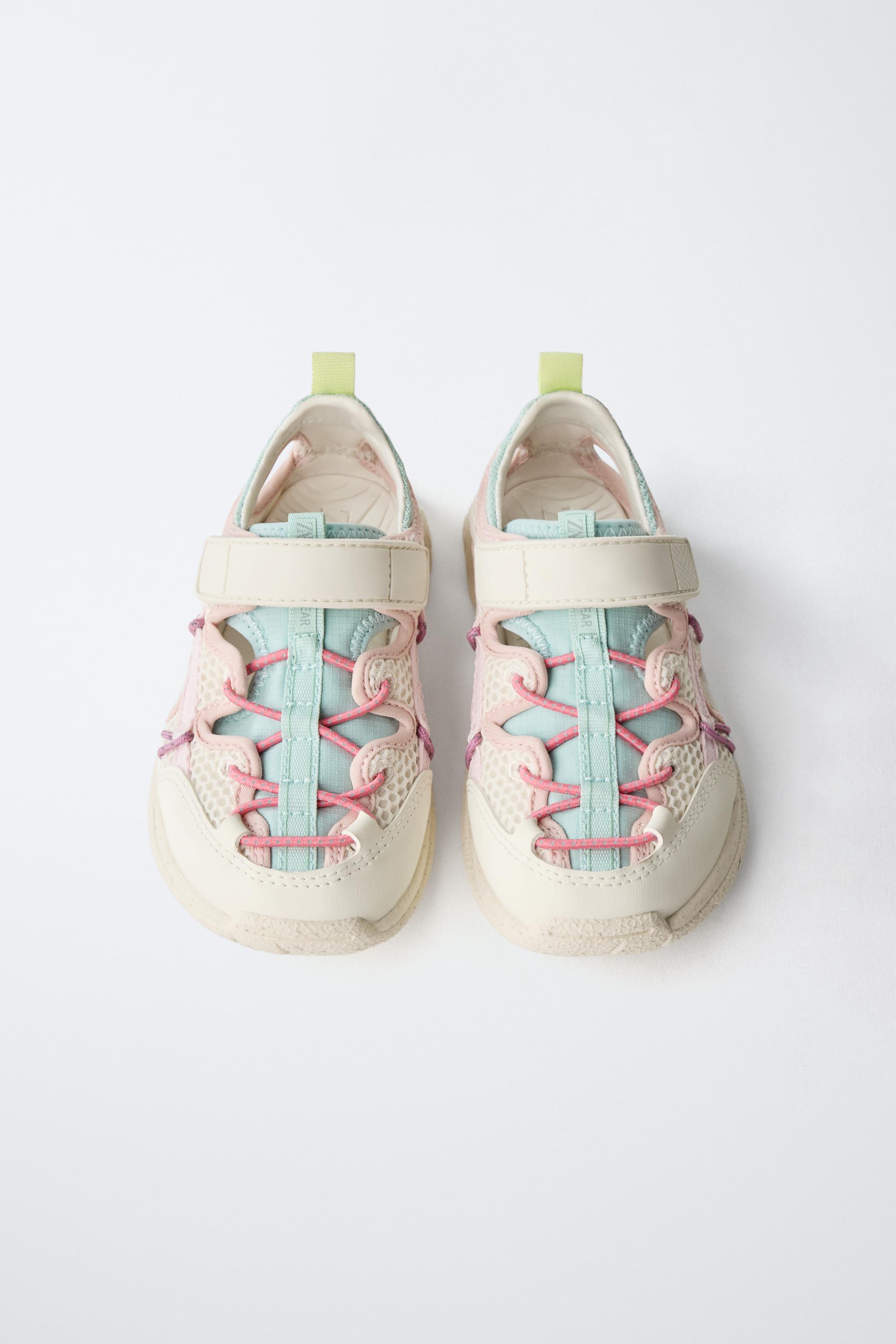 Детские кроссовки Zara BAREFOOT SNEAKERS WITH CUT-OUTS — фото 8