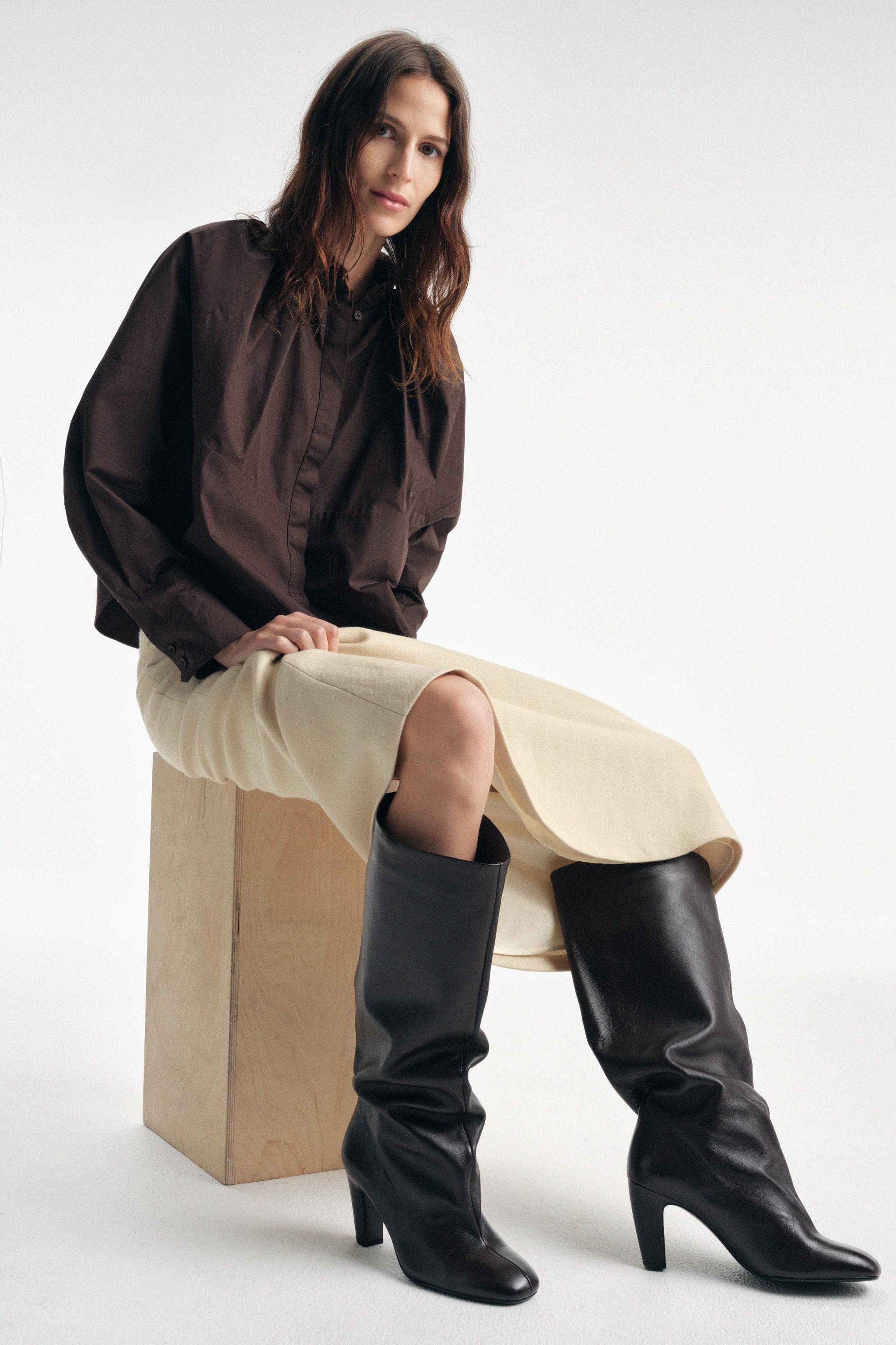ZARA LIMITED EDITION 100%ウールスカート 0128/756 100% WOOL SKIRT LIMITED EDITION - Oyster-white | ZARA United