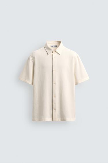 CAMISA ESTRUCTURA CONFORT - Crudo de Zara