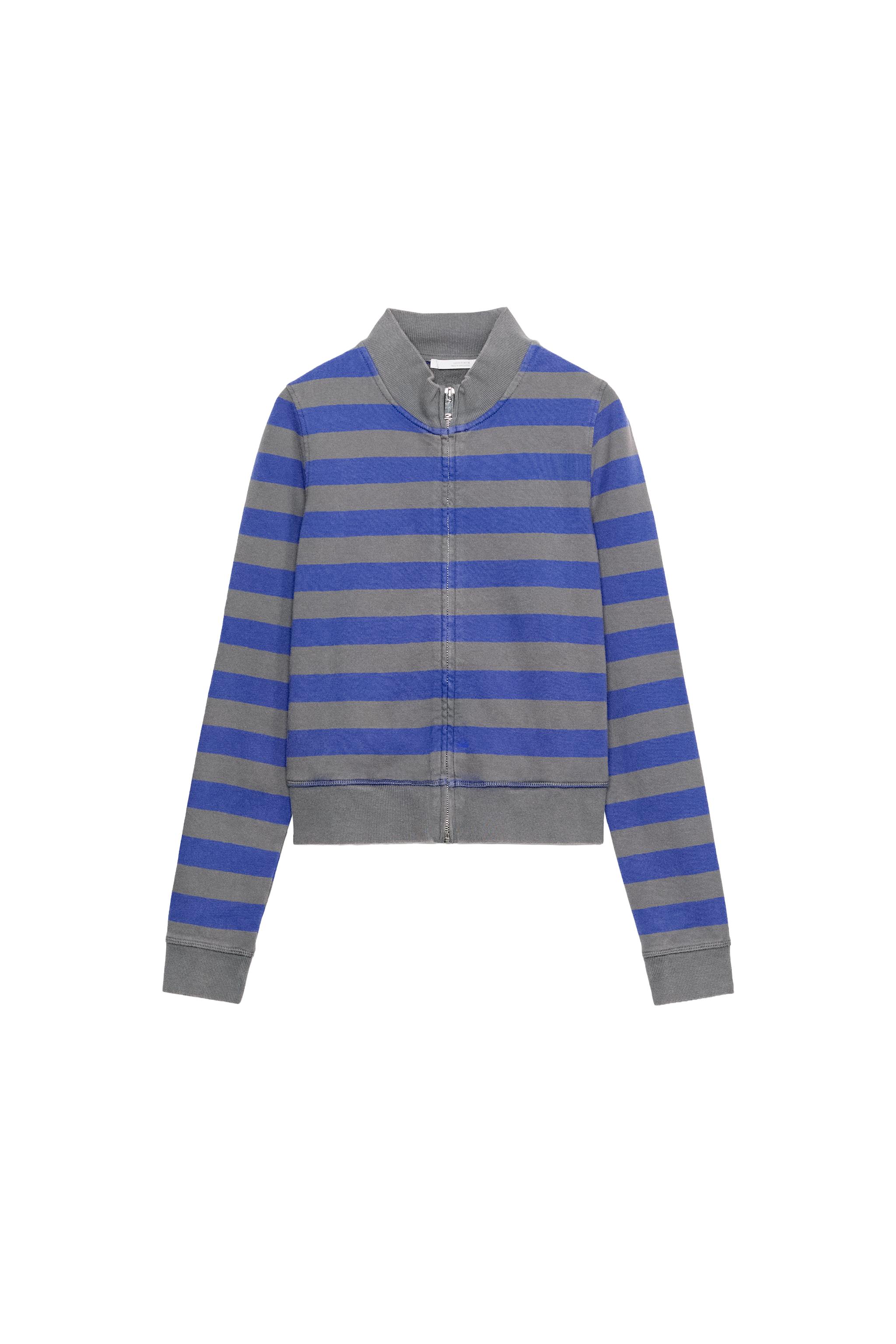 SUDADERA RAYAS CREMALLERA