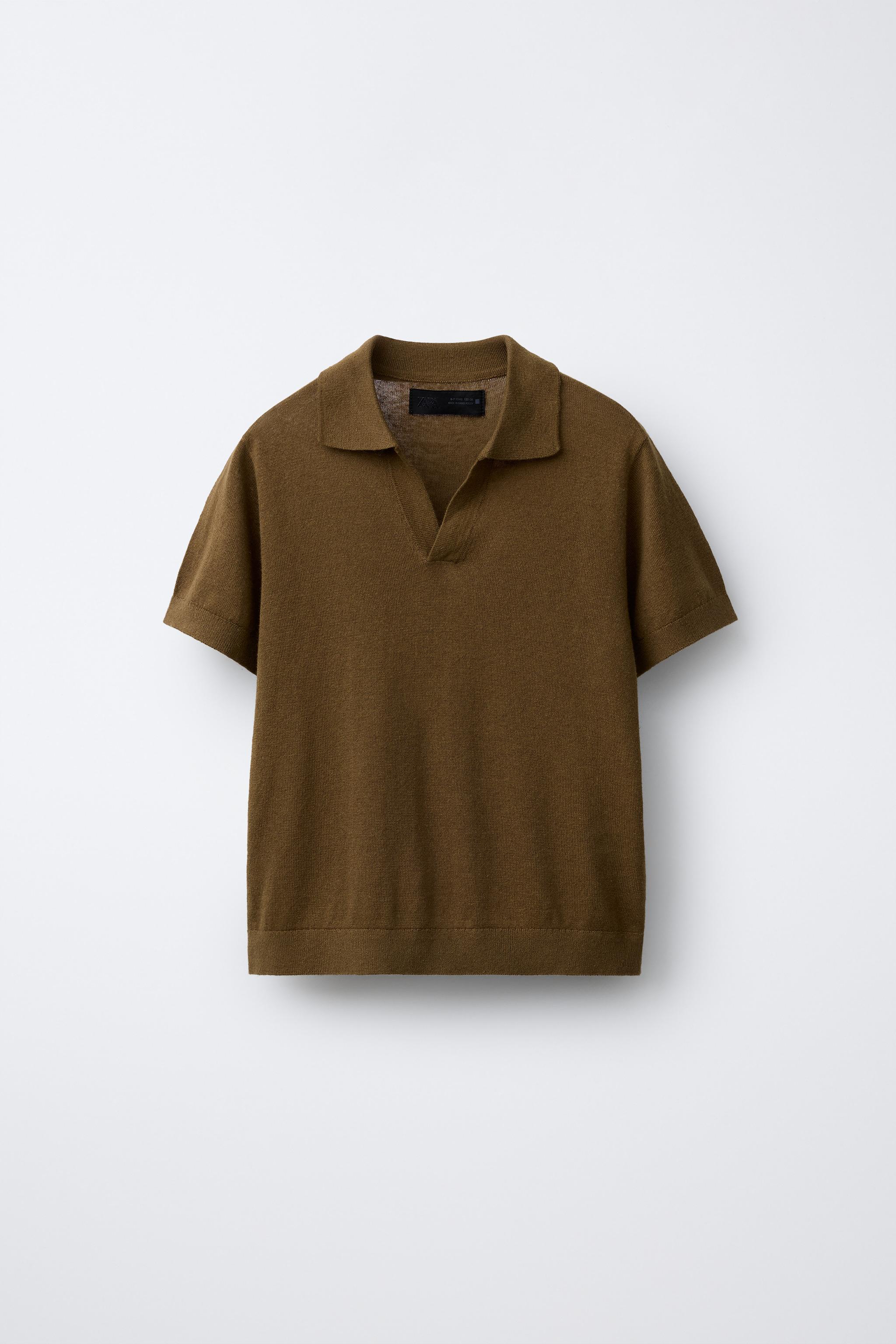LINEN AND COTTON POLO SHIRT