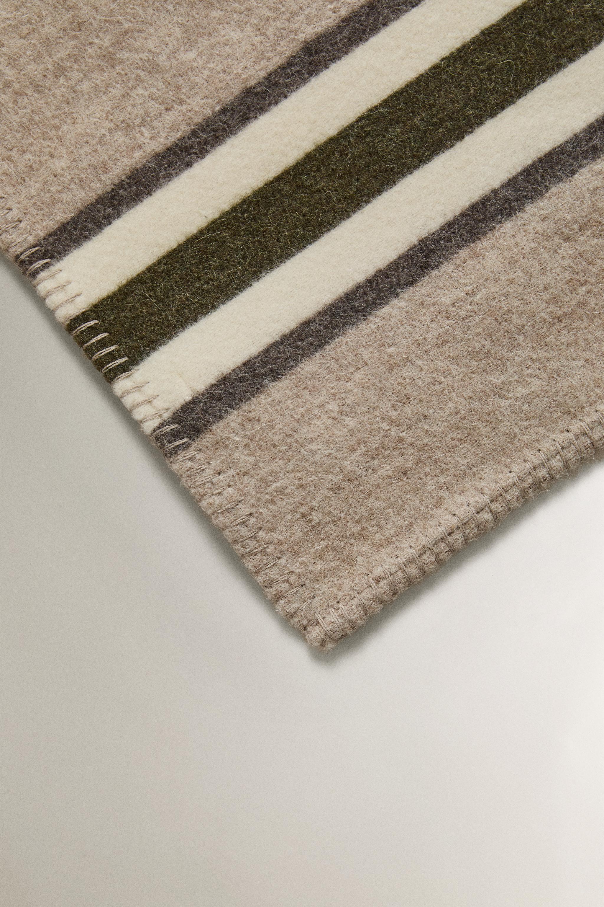 STRIPED WOOL BLANKET - Thumbnail 3