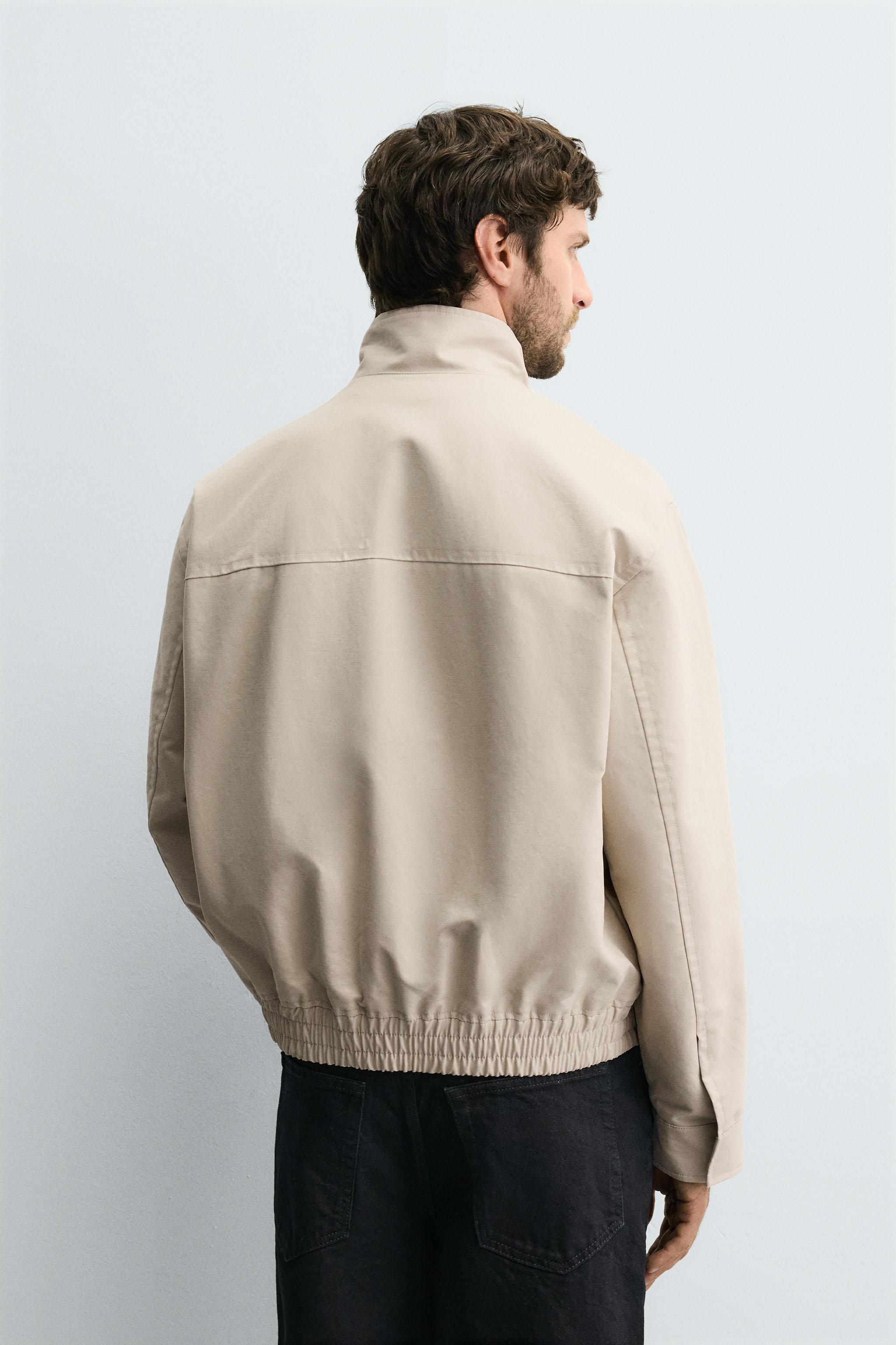stone  jacket 2018SS 175cm60キロ着用 COTTON POCKET JACKET - Stone | ZARA India