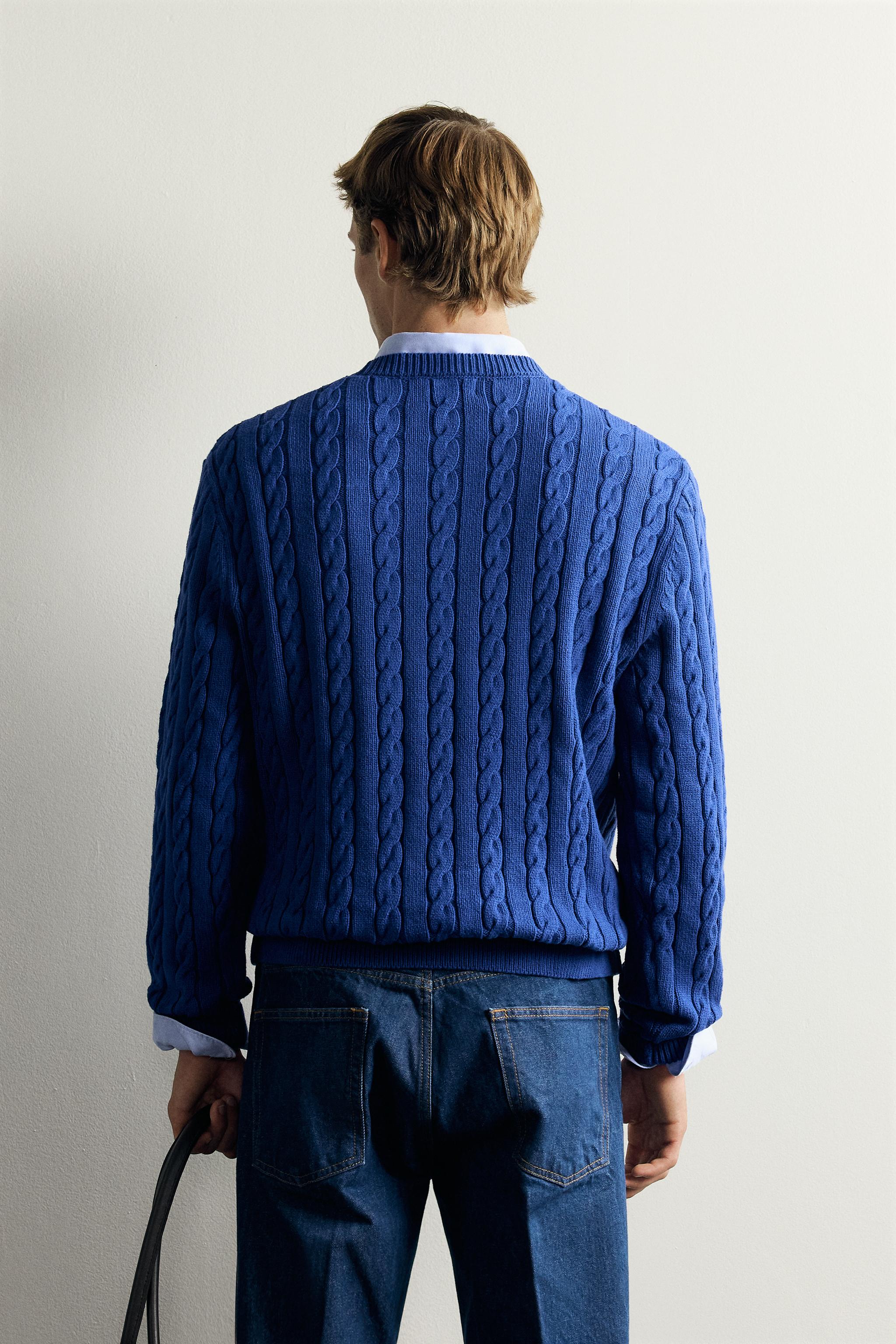 AARON LEVINE X ZARA TEXTURED CABLE SWEATER
