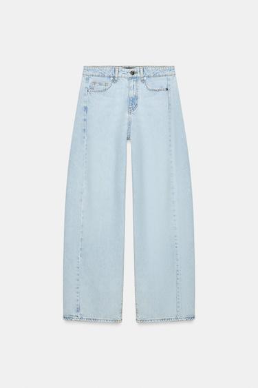 Z1975 HIGH-WAIST JEANS WITH FRONT SEAMS - Light blue by Zara - Image 7