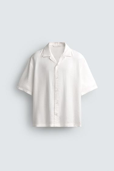 Zara FLOWY REGULAR FIT SHIRT - White