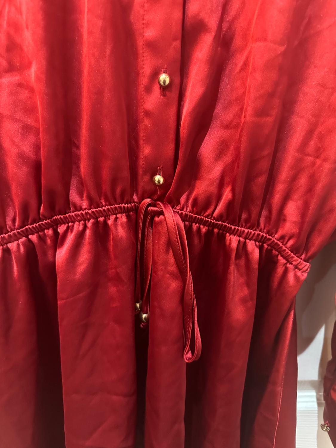 SATIN SHIRT DRESS - Image 2