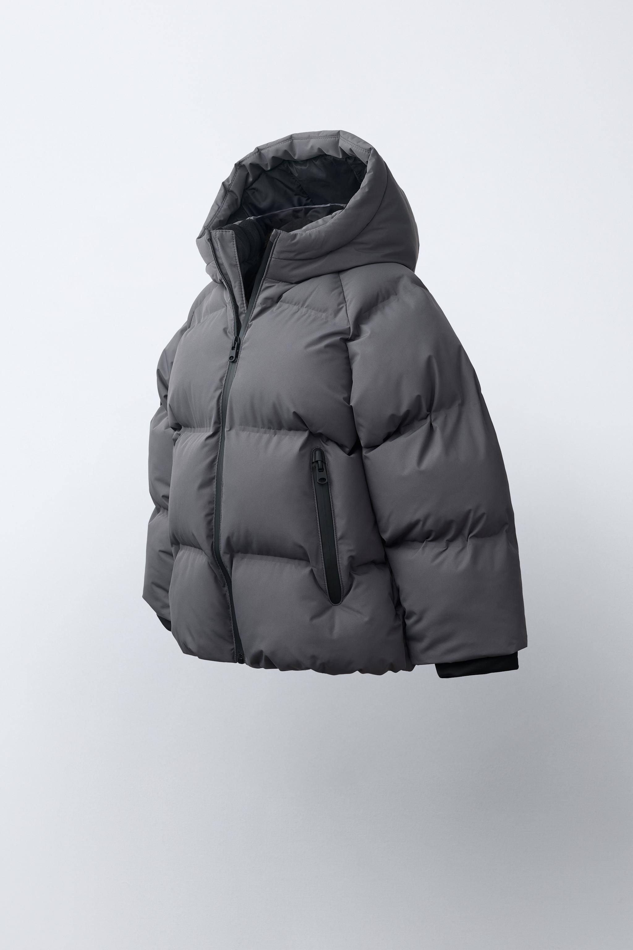 WATER-REPELLENT HOODIE PUFFER COAT