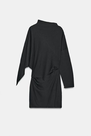 ROBE COURTE ASYMÉTRIQUE - Anthracite foncé de Zara - Image 6