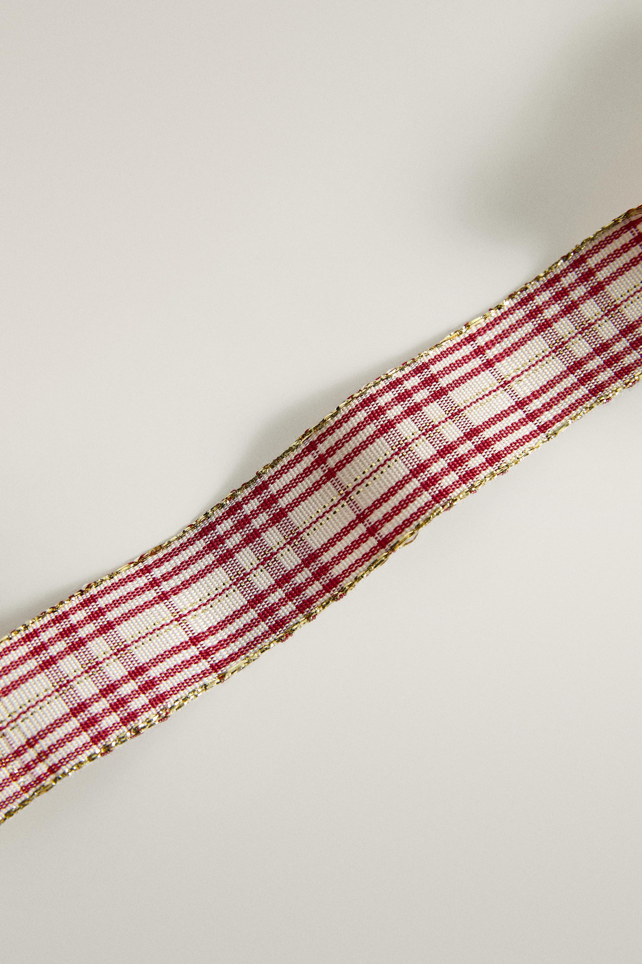 CHRISTMAS CHECK GIFT RIBBON