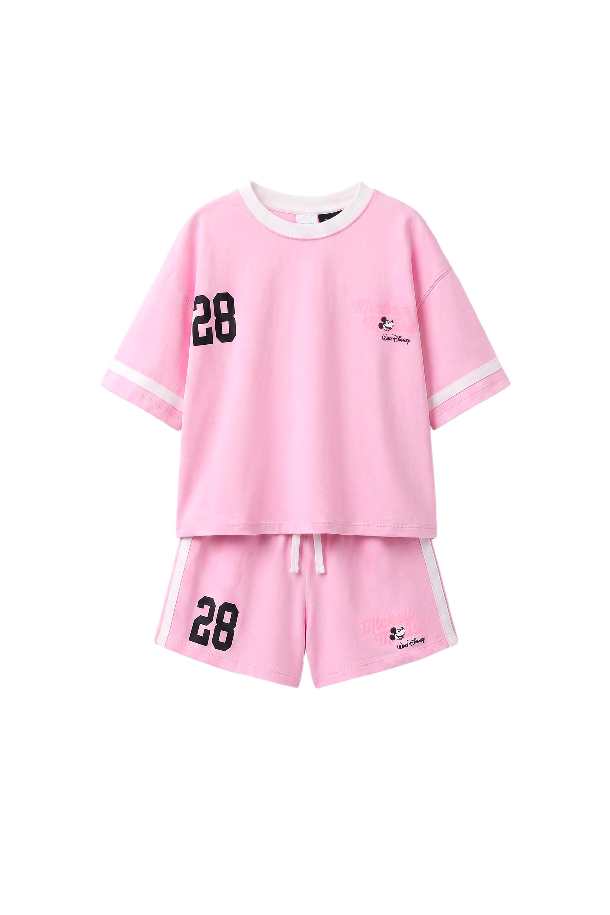 ミニーマウス©ディズニーTシャツ＆バミューダセット - ピンク | ZARA
