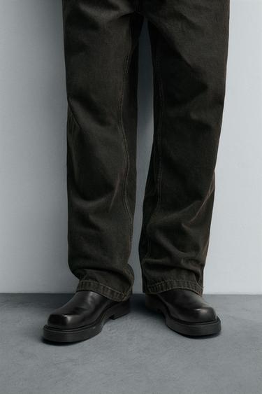 BOTTES EN CUIR À SEMELLES ÉPAISSES ÉDITION LIMITÉE - Noir de Zara - Image 2