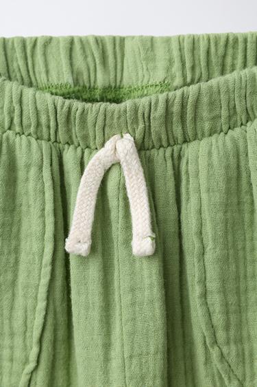 TROUSERS WITH TEXTURED FABRIC - Green by Zara - Image 2