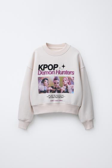 KPOP DEMON HUNTERS™ NETFLIX © PRINTED SWEATSHIRT - Ecru by Zara - Image 0
