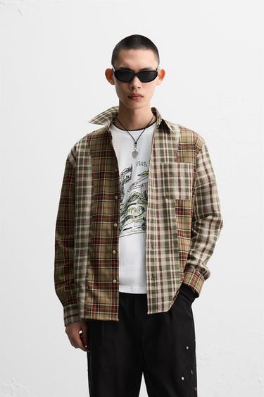 CHECK PATCHWORK SHIRT X ANDERSSON BELL - Ecru / Red by Zara