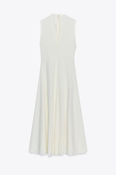 TEXTURED LONG DRESS - Ecru by Zara - Image 7