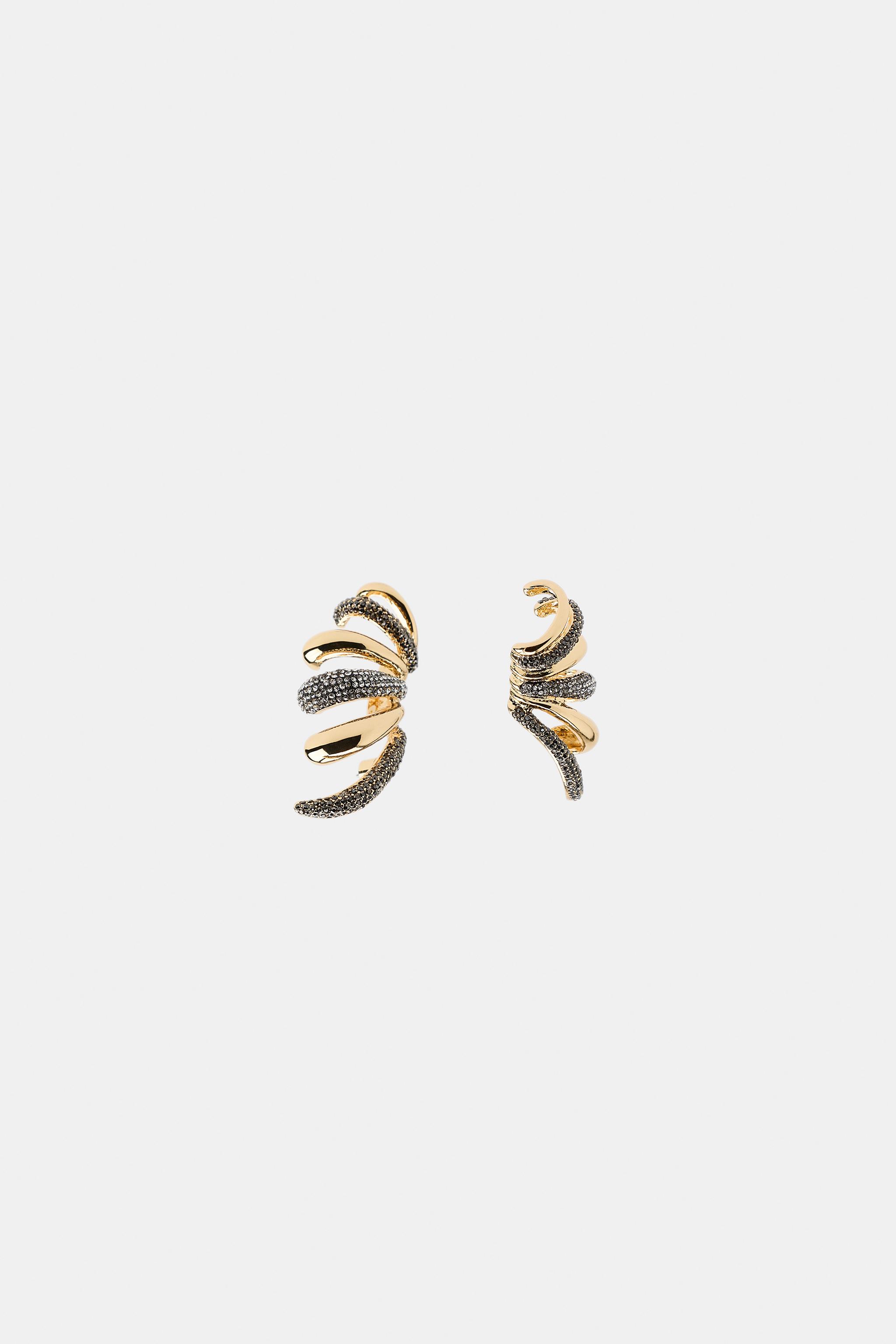 Zara PARLAK TAŞLI EAR CUFF KÜPE görsel 4