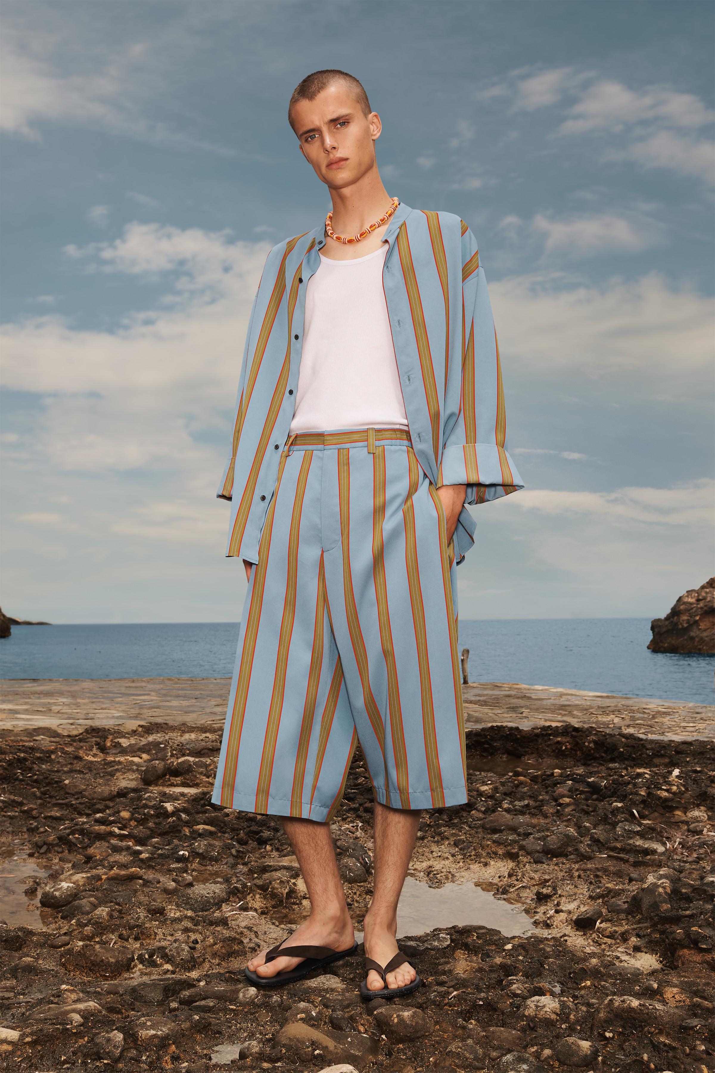LIMITED EDITION STRIPED SHIRT - Blue / Green | ZARA United