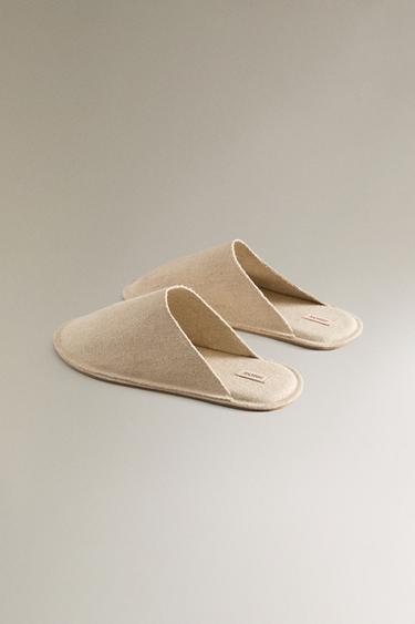 LINEN SLIPPERS - Beige by Zara - Image 4