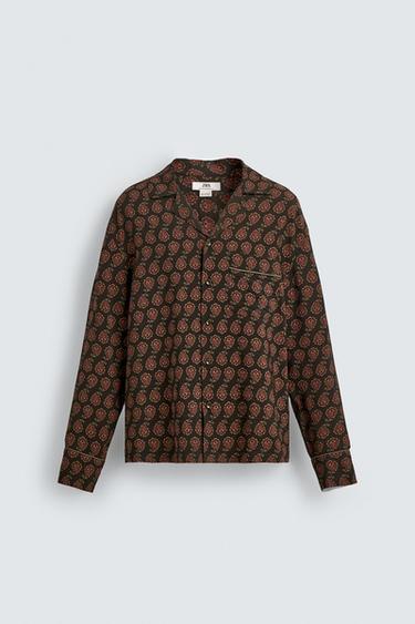 KËMISHË E DERDHUR ME STAMPIM PAISLEY - Kafe nga Zara