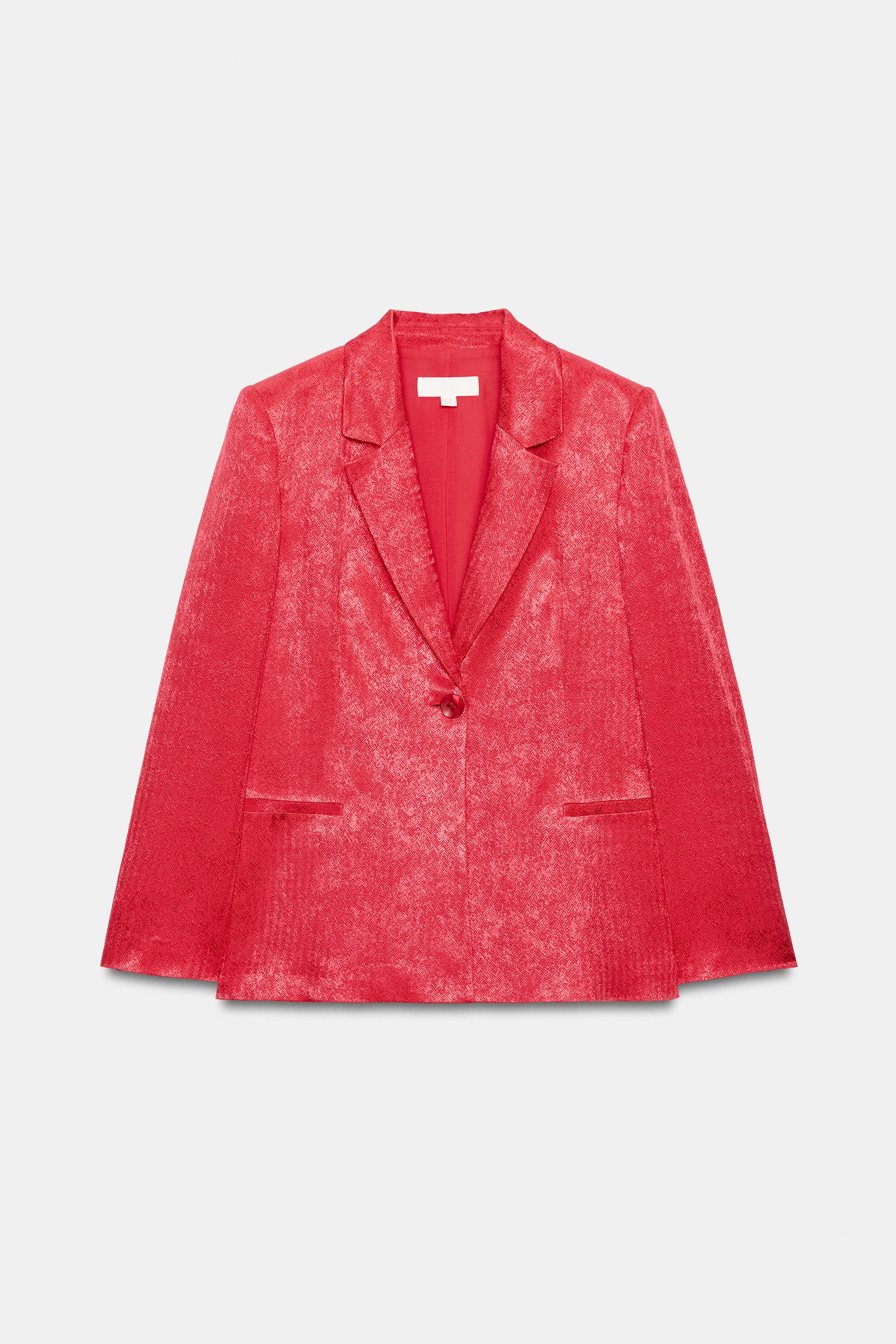 JACQUARD BLAZER WITH SHOULDER PADS