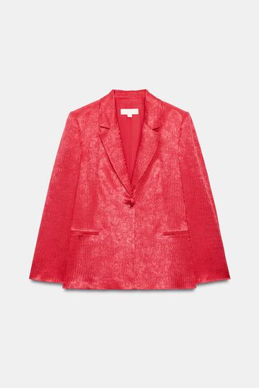 VESTE JACQUARD À ÉPAULETTES - Framboise de Zara - Image 8