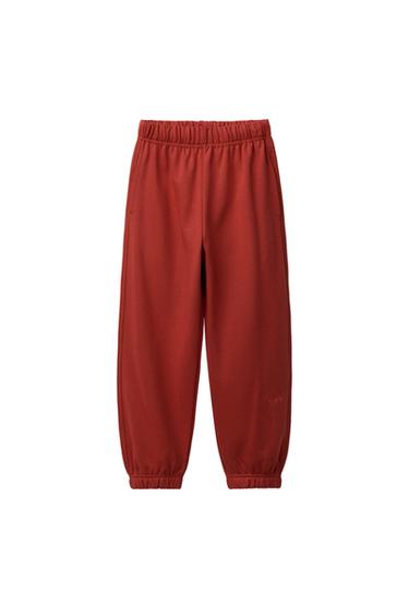 BESTICKTES SWEATSHIRT UND JOGGINGHOSE - Rot von Zara