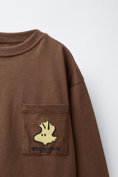 SNOOPY PEANUTS™ PRINT T-SHIRT - Brown by Zara - Image 2