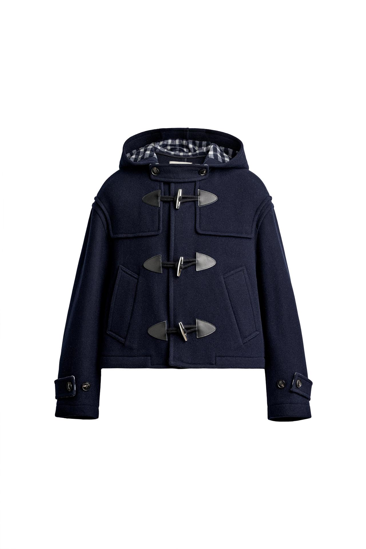 100% WOOL CROPPED FIT 3/4 LENGTH COAT
