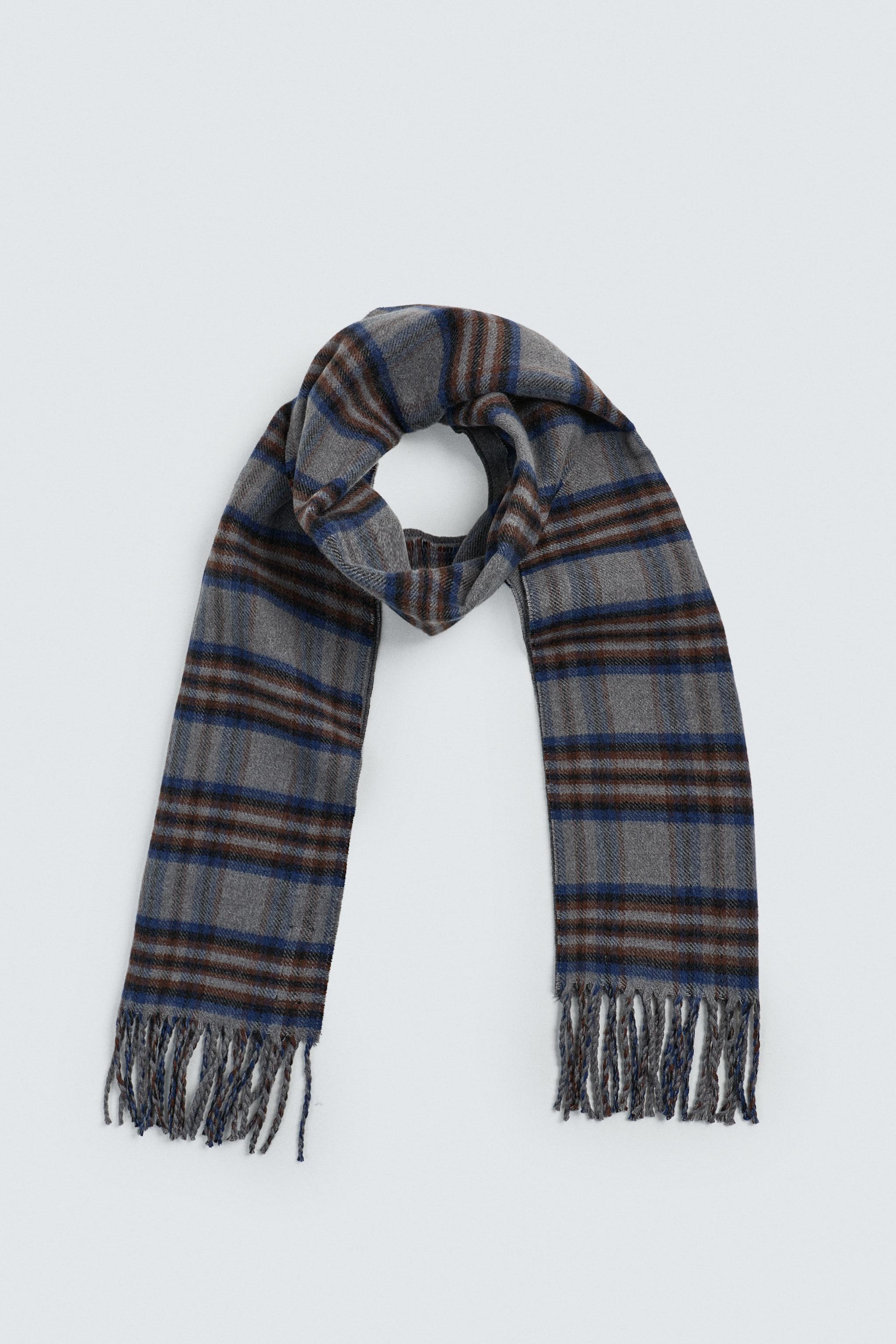 COMBINED PLAID SCARF