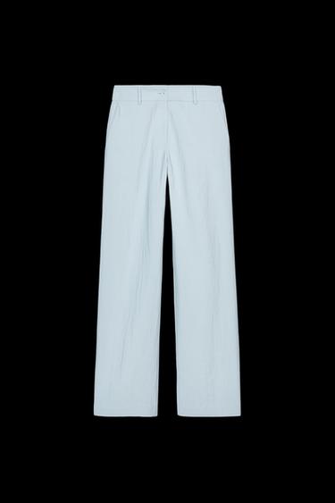 GERADE GESCHNITTENE HOSE MIT HOHEM BUND - Hellblau von Zara - Bild 0