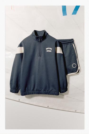 SPORTIEVE SWEATSHIRT- EN BERMUDA-SET - Antracietgrijs van Zara
