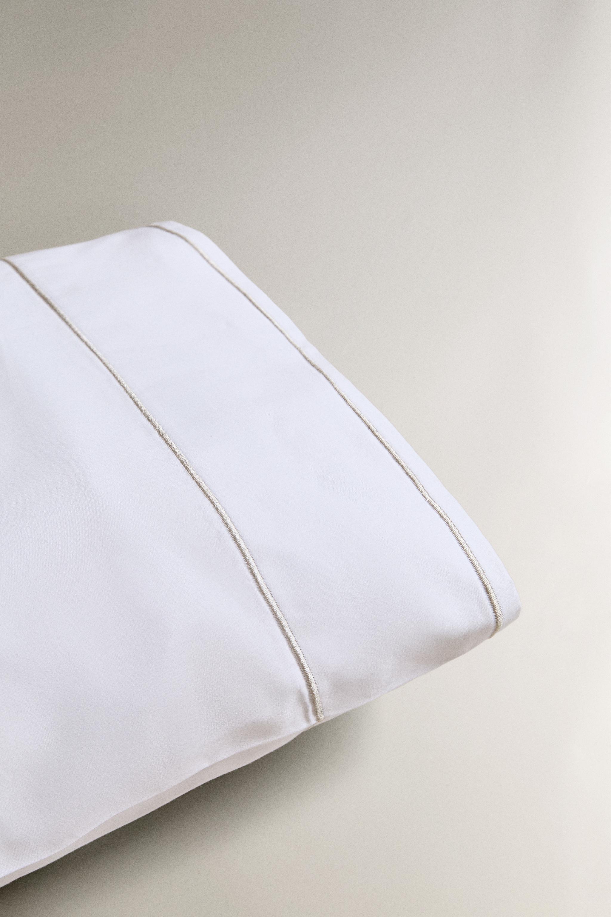 SATEEN PILLOWCASE WITH TRIM