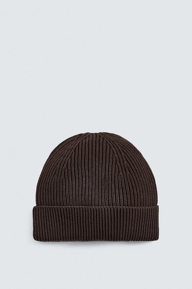 BASIC KNIT BEANIE - Chocolate by Zara