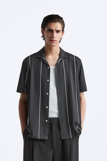 Zara STRIPED STRETCH SHIRT - striped
