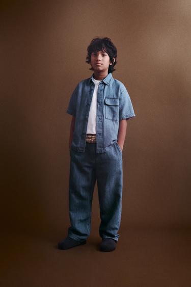 FLUID DENIM SHIRT - Blue by Zara