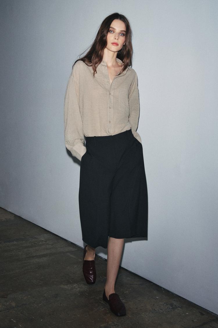 Zara Pantalones Piratas Negros Zara Bermudas Largas Bermudas Mujer